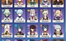 Conta Genshin Ar55 |9xT5*, Xiao c1, Lança de Jade, Childe C1