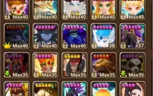 conta de summoners wars com varios nat 5