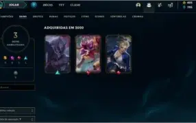 Conta LoL Gold IV | 3 skins barata