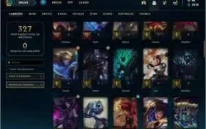 Conta diamante 4 com 74 champs e 17 skins