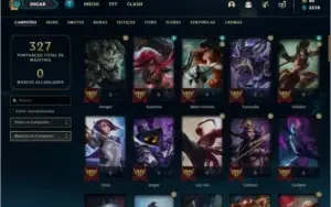 Conta diamante 4 com 74 champs e 17 skins