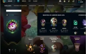 Conta ouro 4 com TODOS os champs, 189 skins e 1,6kk de riven