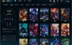 Conta ouro 4 com TODOS os champs, 189 skins e 1,6kk de riven