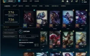 Conta ouro 4 com TODOS os champs, 189 skins e 1,6kk de riven