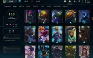 Conta ouro 4 com TODOS os champs, 189 skins e 1,6kk de riven