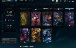 conta level 144 com 196 skins 3 miticas 35 cromas 93 emotes