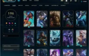 conta level 144 com 196 skins 3 miticas 35 cromas 93 emotes