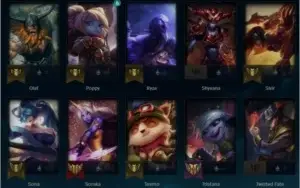 CONTA LOL UNRANKED NÍVEL 72 + 41 CAMPEÕES + 17 SKINS