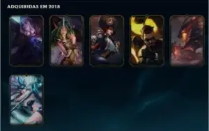 CONTA LOL UNRANKED NÍVEL 72 + 41 CAMPEÕES + 17 SKINS
