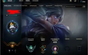 conta lol lvl 165 plat 4