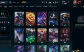 Conta Platina - Todos os campeões - 191 skinsdiamante