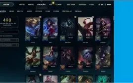 CONTA LEAGUE OF LEGENDS OURO 2, QUASE FULL CHAMP, 389 SKINS