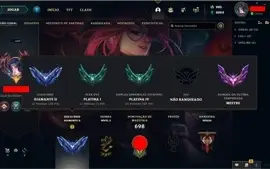 Conta Diamante 1, 463 Skins - Emotes GM e Challenger