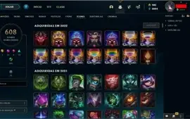 Conta Diamante 1, 463 Skins - Emotes GM e Challenger