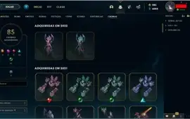 Conta Diamante 1, 463 Skins - Emotes GM e Challenger