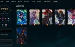 Conta no League of Legends 1228 skins - PLAT 4