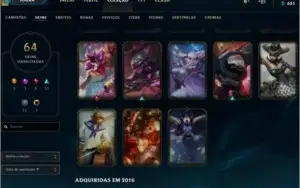CONTA LOL 64 SKIN BARATA