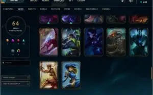 CONTA LOL 64 SKIN BARATA