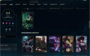 CONTA LOL 64 SKIN BARATA