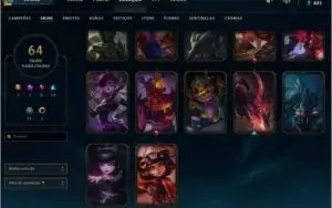CONTA LOL 64 SKIN BARATA