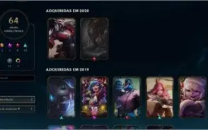 CONTA LOL 64 SKIN BARATA