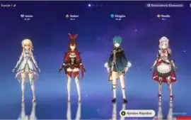 Conta Genshin Impact AR8 Full Item-Noelle,Xingqiu