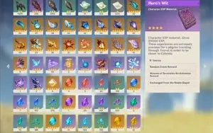 AR 59 320k de adv exp - 12 personagens 5* - 14 armas 5*
