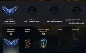 CONTA D4 -- SEM EMAIL CONFIRMADO ---  LOL LEAGUE OF LEGENDS