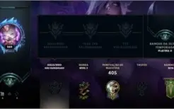 Conta lol plat 2 season passada 60% de winrate 164 skins