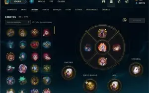 Conta de Lol com mais de 640 skins