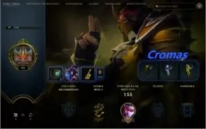 Conta LOL Maokai Vitorioso, 54 Champs e Ícones raros.