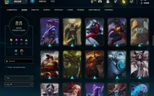Conta Unranked com 95 Champs e 88 Skins + 2 Prestigios Fizz