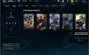 Conta platina 2 com 27 Champs e 5 skins + 1 Prestigio