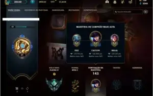 Conta platina 4 com 150 champs e 237 skins + 3 Skins RARAS