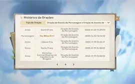 Conta genhsin com 7 personagens 5* e 3 armas 5* e +++