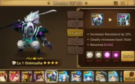 Reroll Summoners War lvl10 com Kinki + Okeanos
