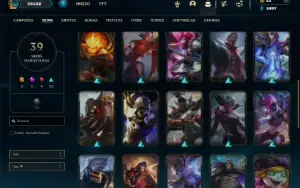Platina 4 com 85 Champs e 39 Skins + 5 Espolios