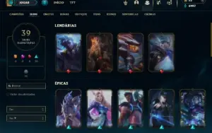 Platina 4 com 85 Champs e 39 Skins + 5 Espolios