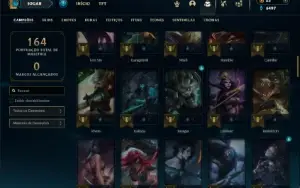 Platina 4 com 85 Champs e 39 Skins + 5 Espolios