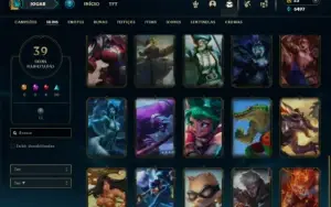 Platina 4 com 85 Champs e 39 Skins + 5 Espolios