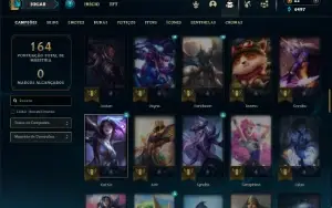 Platina 4 com 85 Champs e 39 Skins + 5 Espolios