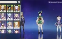 Conta genshin impact kequing+Albedo+Qiqi+Venti+Mona