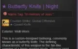 ★ Butterfly Knife | Night (Field-Tested)