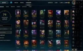 Conta league of legends com 178 skins e 92 champions
