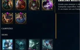 Conta League of legends - Ouro 3 100 pdl -  82 skin