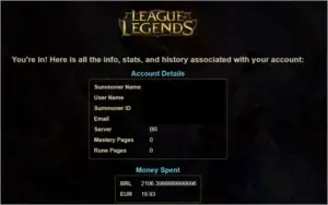 Conta de lol