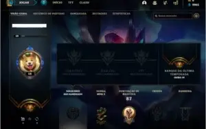 Conta unranked coim 7 skins e 34 champs