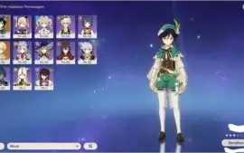 conta genshin impact lvl 33 + venti lvl 60