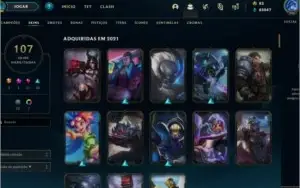 Conta lol com Muita essencial Azul e icones raros!!