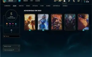 Conta prata 3 com 24 Champs e 5 Skins
